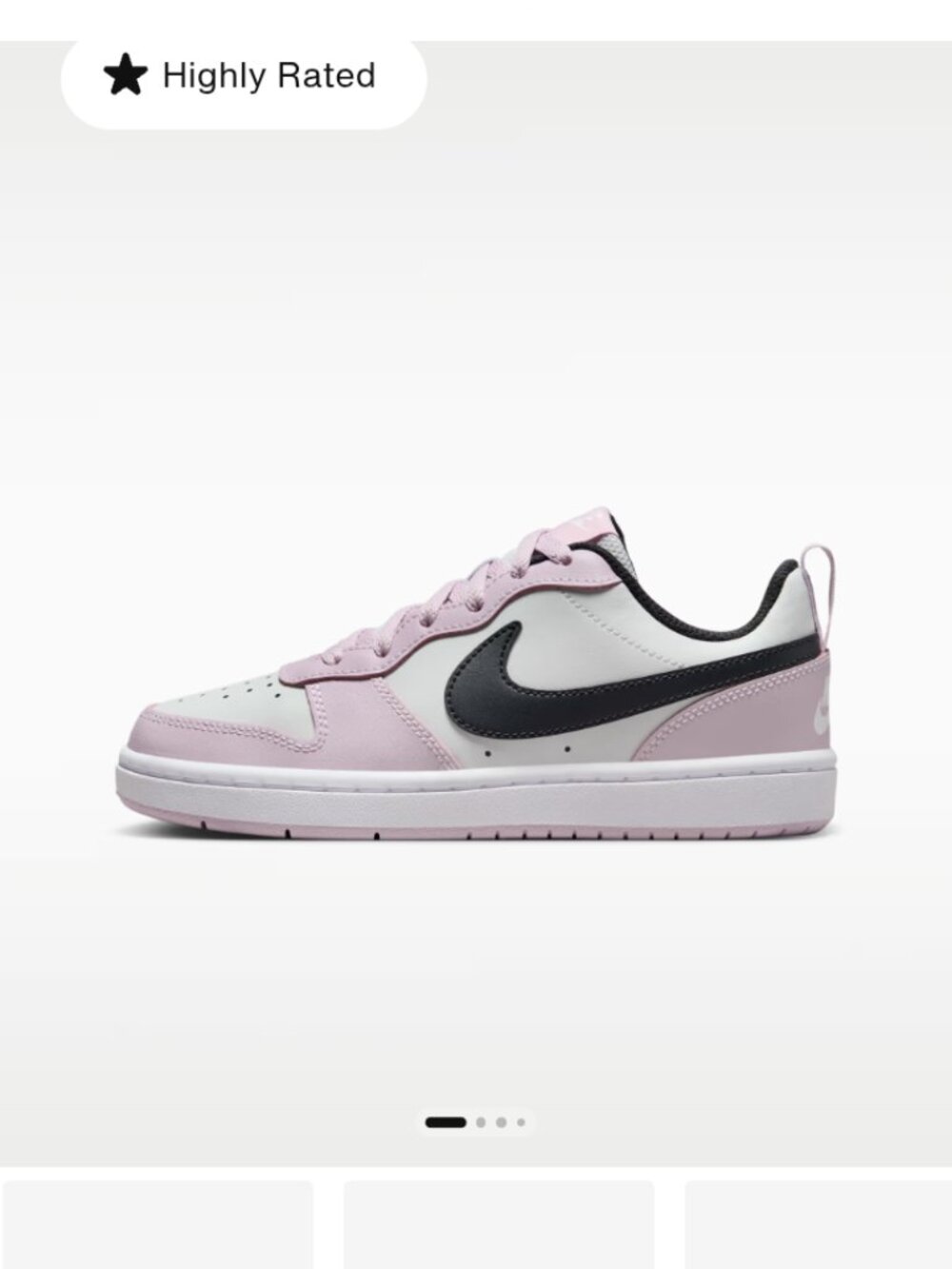 Nike Court Borough Low 2 Girls Size 4.5Y